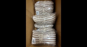 XL hydrofiel strandlaken 40 x 200 stripe taupe