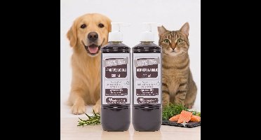 Hennepzaadolie voor Honden en Katten - Vol met Omega 3 en Omega 6 - Hennepolie - Vol met Vitamine E is Belangrijk voor een Goede Hersenfunctie en Stofwisseling - 2 X 500 ML