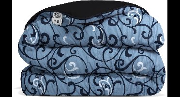 Avenue - Luxe en makkelijk dekbed zonder overtrek – Hoesloos Lits-jumeaux dekbed 240x220 cm – Anti-allergisch & hygiënisch – Wasbaar op 60°C – Wolkenzacht en soepel – Swirl Grijs – All Year comfort zomerdekbed & winterdekbed