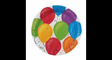Papieren Bord 23 Cm Ballonnen - 6 Stuks
