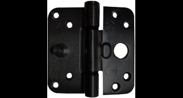 DFX GLIJLAGER SCHARNIER SKG*** MET RONDE HOEK ZWART 89X89X3MM DIN LINKS