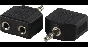 3,5mm Jack naar 2x 3,5mm Jack stereo audio splitter / zwart