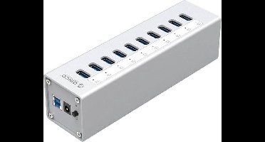 Orico USB 3.0 Hub 10x USB 3.0 poorten - Aluminium - Zilver