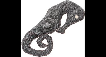 duvoplus ECO Pluche Zeepaard XL - Grote Hondenknuffel zonder Piep - Gerecycled Materiaal - 69x34x10cm - Grijs
