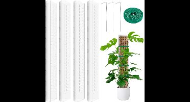 Boraboi® Uitbreidbare Klimhulpen voor Planten met Mosstokken: Set van 4 Stuks van 61 cm voor Groene Oase