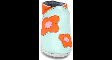 Baby Dutch babyslofjes Flower Power lichtblauw