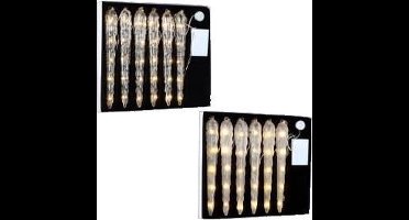 LED IJspegel - Set van 6 - Mat - 26 cm - Op Batterijen - Voor Binnen