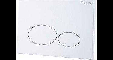 Wiesbaden X32 Metal Drukplaat voor Inbouwreservoir - Glans Wit