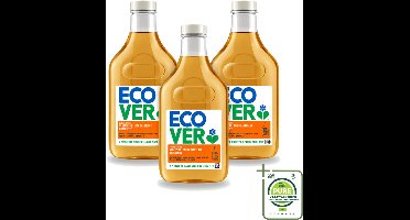 3 x Ecover - Vloerzeep - Sinaasappel & Citroen - 1 liter - Grootverpakking - Vaatwasstrips - Vloerzeep - Natuursteen Reinigen - Tegels Reinigen - Beton Reinigen - Plantaardige Vloerzeep