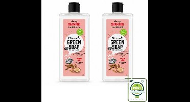 2 x Marcel's Green Soap - Shampoo - Argan & Oudh - Versterkt & verzorgt - 300 ml - Grootverpakking - Vaatwasstrips - Haarverzorging - Natuurlijke Shampoo - Arganolie - Oudh Geur - Vegan Shampoo