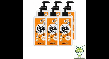 6 x Marcel's Green Soap - Handzeep - Sinaasappel & Jasmijn - Voor dagelijks gebruik - 500 ml - Grootverpakking - Vaatwasstrips - Handzeep - Natuurlijke Handzeep - Plantaardige Handzeep - Frisse Handzeep - Handverzorging