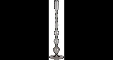 Mica Decorations Trent Kandelaar - H33 x Ø9 cm - Glas - Donkergrijs
