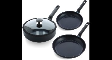 BK Blue Label Induction Pannenset - Koekenpan 24/28 cm - Hapjespan 24cm - PFAS vrij - Inductie
