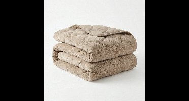 Zydante Dekbed Zonder Overtrek Velvet Chenille - Wasbaar Dekbed - Hoesloos Dekbed - Zachte Fluweel Look - Taupe / 240x200