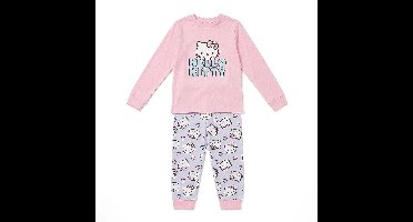 Hello Kitty Pyjama Meisjes - Kinderpyjama - Pyjamaset - Nachtkleding - Roze en Lila - Maat 116