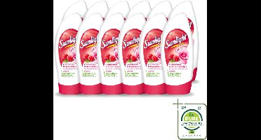 12 x Sunlight - Douchegel - PH Neutraal - Rozen En Frambozen - 250 ml - Grootverpakking - Vaatwasstrips - Douchegel - Zachte Reiniging - PH Neutraal - Roze Geur - Frambozen Geur