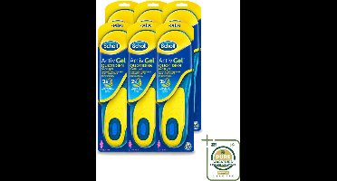 6 x Scholl - Inlegzolen - ActivGel - Maat 35.5 - 40.5 - 1 Paar Inlegzolen - Wasstrips - Inlegzolen Voeten - Voetcomfort - Schokdemping - Voetondersteuning - Activgel Inlegzolen