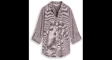 Tom Tailor - Blouse met borstzakken - Maat 42 - bordeaux mid red