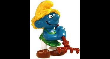 Schleich smurf met hark - boeren smurf - 6 cm - speelfiguur