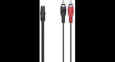 Hama Audio-adapter 2 Cinch-stekkers - 3,5-mm-jack Stereo