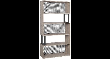 Hoppa! - Boekenkast - Moderne - Bruin - Staal / Hout - 80 x 30 x 149 cm