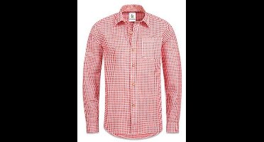 Tiroler Overhemd Rood/Wit Gigalitz - Maat XL