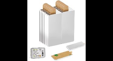 Magnetische - Ideaal voor Koelkas - 40x10x1mm - set van 12 Stuks - zilver