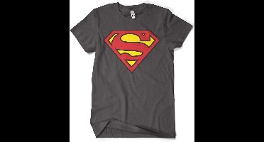 Superman Shield T-shirt donkergrijs
