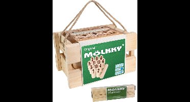 Tactic Mölkky Tournament Set – Vang- en Werpspel - Origineel Fins Houten Werpspel In Luxe Houten Draagkist – Berkenhout – Met Gratis Score-App - Inclusief Mölkkaari Werpboog