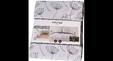Dekbedovertrek Set Microvezel Satijn 160x200cm - 3 Delig - Paardenbloemprint