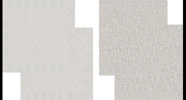 DDDDD Cisis - 2x Theedoek & 2x Keukendoek - Cream