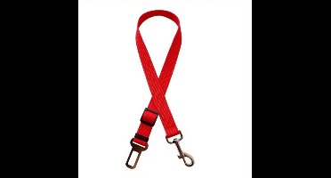 Scoby - Honden Autogordel - Hondengordel voor in de Auto - Veiligheidsriem - Dog Seatbelt - Met Verstelbare Gesp - Incl. Vachthandschoen - Rood
