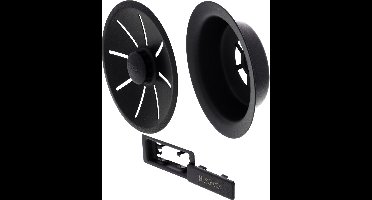 Afvoerzeef C-overflow, BlackEdition, mat zwart