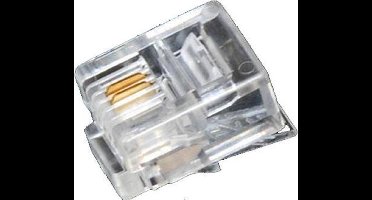 RJ11 6P2C Modulaire Stekker - set van 10 Stuks
