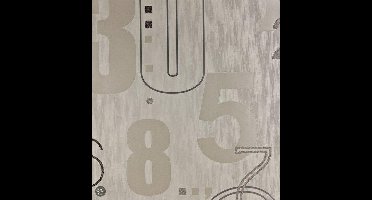 Dutch Wallcoverings Cijfers - Wit/zilver