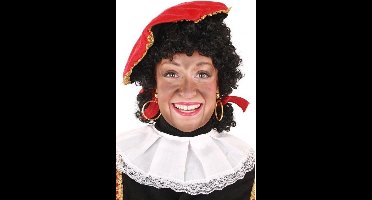 Roetveeg meisjes / dames piet pruik met staartjes en verstelbare kap - Pietenpruiken