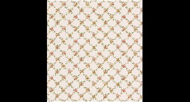 Dollhouse 3 Georgiana Trellis or/rd behang (vlakvinyl, beige)