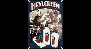 Brylcreem Metalen wandbord 31,5 x 42,5 cm.