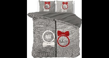 Dreamhouse Mr and Mrs Trendy - Dekbedovertrekset - Lits-Jumeaux - 240x200/220 + 2 kussenslopen 60x70 - Grijs