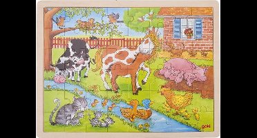 Goki Houten Legpuzzel Boerderij 48-delig