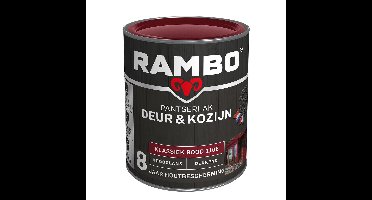 Rambo Pantserlak Deur & Kozijn Hoogglans Dekkend - Goed Reinigbaar - Klassiekrood - 0.75L
