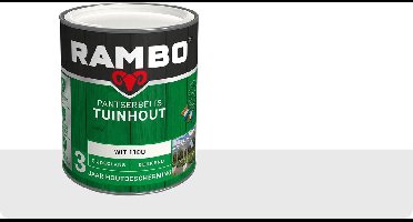 Rambo Pantserbeits Tuinhout Zijdeglans Dekkend - Gelijkmatig Vloeiend - Wit - 0.75L