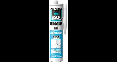 Bison Siliconenkit Acrylbaden camee koker 300 ml - waterbestendige kit, zuurvrij, acrylbaden, kunststof douchewanden, badkamer, eenvoudig aan te brengen kit