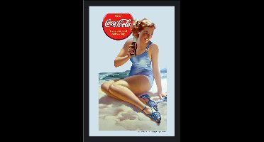 Spiegel - Coca Cola Delicious  - Wandspiegel - 32 x 22 cm