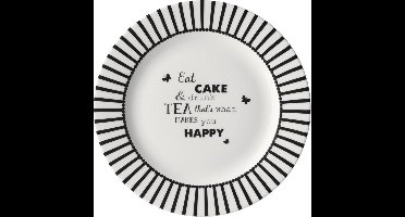 Dutch Rose Zwart/Wit Gebakbord Cake - Ø18cm