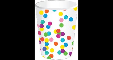 Feestbekers Confetti 8 Stuks