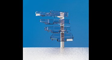 Styro Brievenbakje met 4 brievenbakjes lichtgrijs