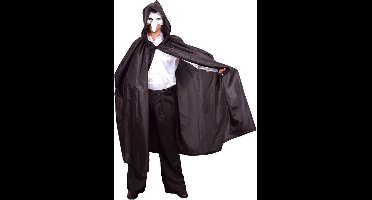 Halloween Cape zwart met capuchon