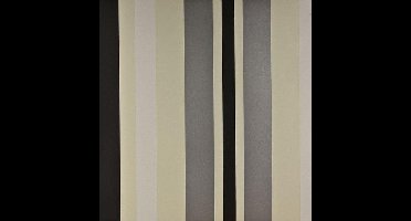 Dutch Wallcoverings Papierbehang - Streep - Crème/zwart