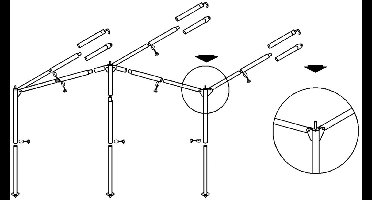 Campking Ameland Staal Luifelframe 25/22 mm - Frames -
